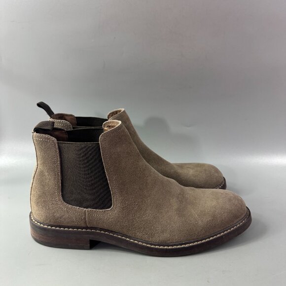 1901 Chukka Taupe Leather Upper Ankle Slip On Boots, Men\'s Size 9.5